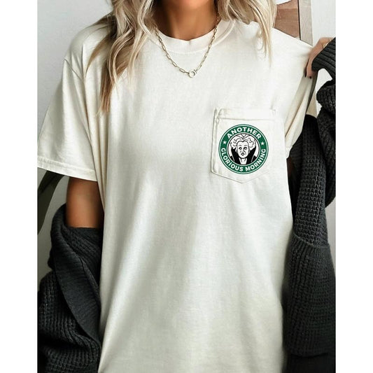 Another Glorious Morning, Witch, Halloween Pocket Tee, Women's, Comfort Colors Tee, Spooky, Tshirt, Witch, Pumpkin, Ghost, Skeleton