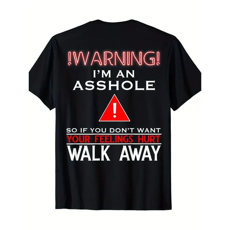Anti Social Shirt Warning I'm An Ass-hole T-Shirt Adult Humor Made in USA