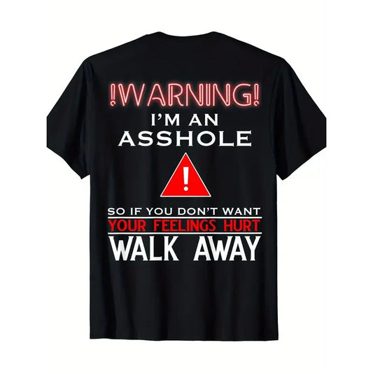 Anti Social Shirt Warning I'm An Ass-hole T-Shirt Adult Humor Made in USA