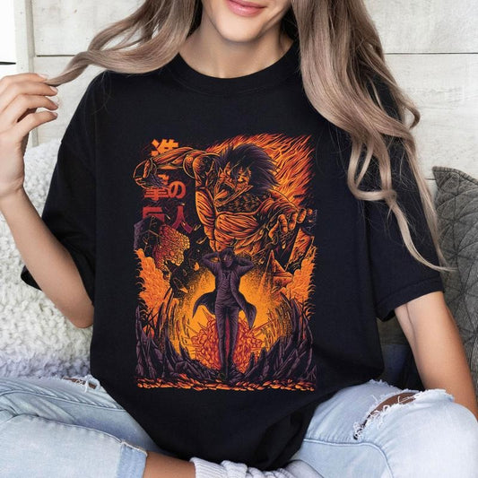 AoT Eren Yeager Attack Titan Tshirt Crewneck Hoodie Comfort Cotton
