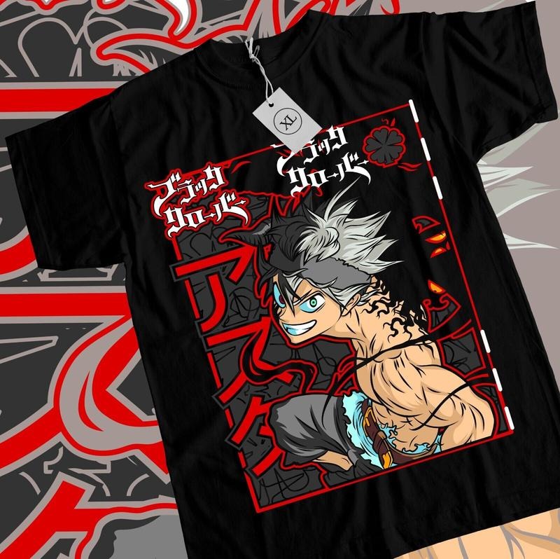 Asta Yuno T-Shirt S-4XL Black Clover Asta Anime Manga Girl Gifts Black Shirt Tshirt S-4XL