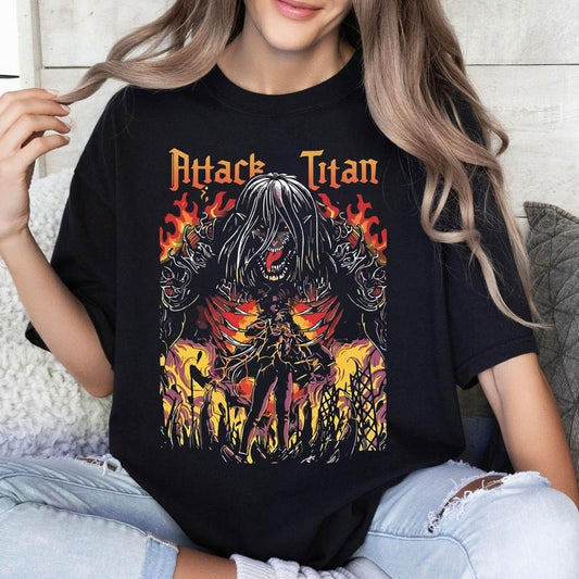 Attack On Titan Eren Yeager Tshirt Crewneck Hoodie Comfort Cotton