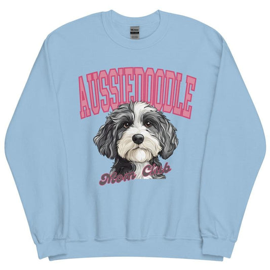 Aussiedoodle Mom Club Crewneck - Unisex Apparel Relaxed Fit Printed In The USA Clothing Womenswear Casual Comfort Cotton Top Athletic Boho Chic copy copy