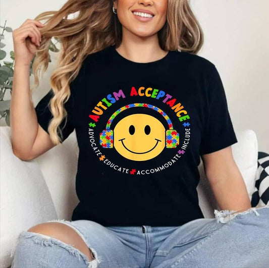 Autism Awareness Acceptance Special Education Teacher T-Shirt ,Unisex Cotton, Top Womenswear
