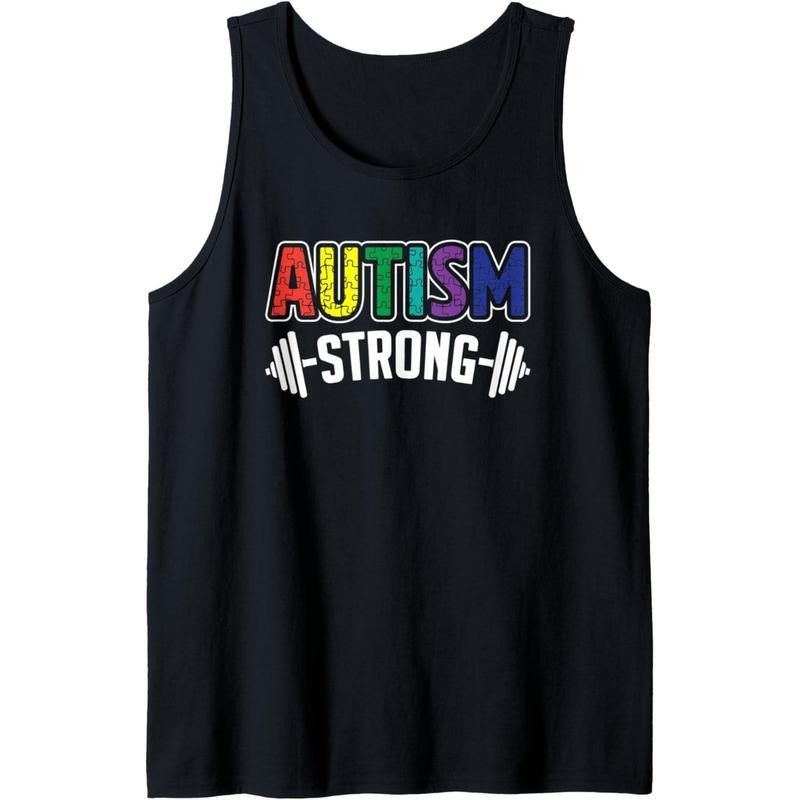 Autism Strong Autism Awareness Cause GIft Tank Top MADE IN USA