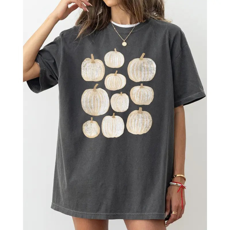 Autumn Pumpkins, Simplicity, Fall, Thanksgiving, Halloween Shirt, Women's Comfort Color Tee, Tshirt