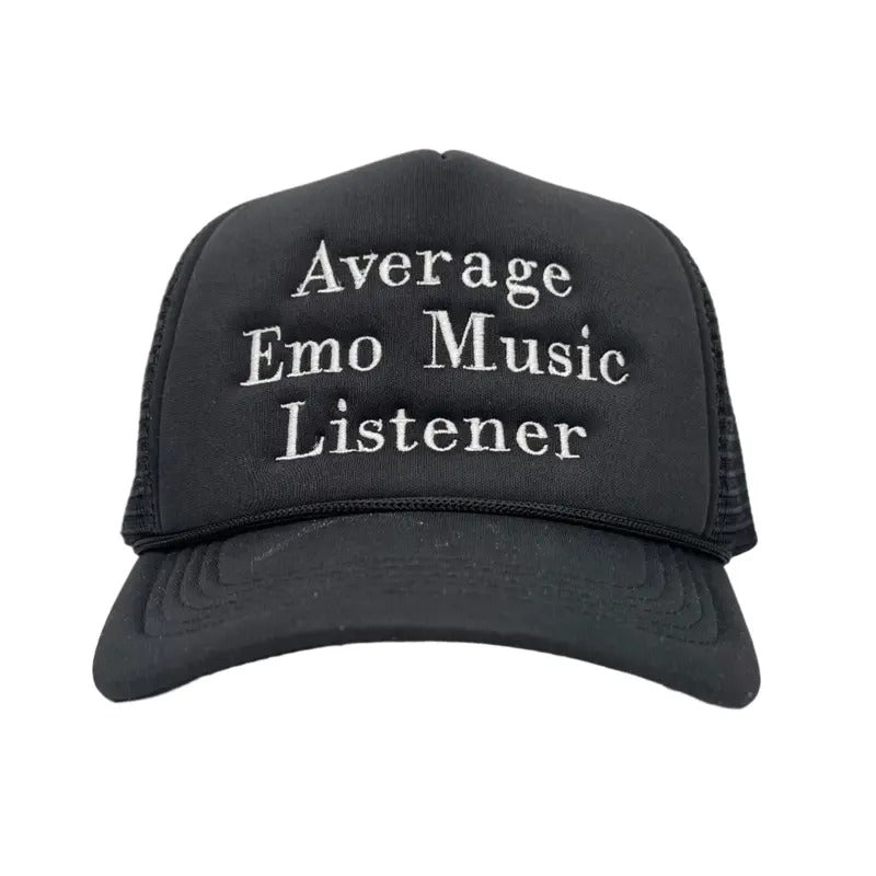 Average Emo Music Listener Custom Embroidered Trucker Hat