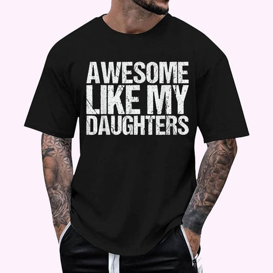 Awesome Like My DaughterS Men Funny Fathers Day Dad Retro T-Shirt | Unisex Cotton Tee, Top Menswear