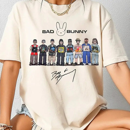 B-Bunny Shirt Debi Tirar Mas Fotos DTMF All Album Merch Concert Shirt for Men Women Y2k Streetwear