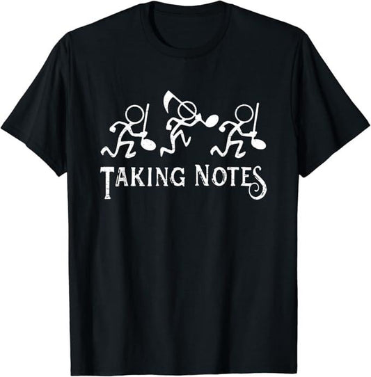 Back To School Shirts, Funny Teacher T-Shirt, Vintage Musical Taking Notes Music Lovers Teachers Funny T-Shirt Cotton Fashion Casual Classic
