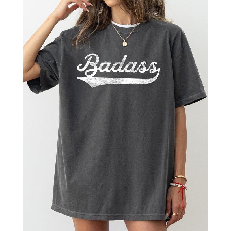 Bad Ass, Vulgar, Funny, Humorous, Retro, Aesthetic Tshirt, Women's Comfort Color Tee, Tshirt