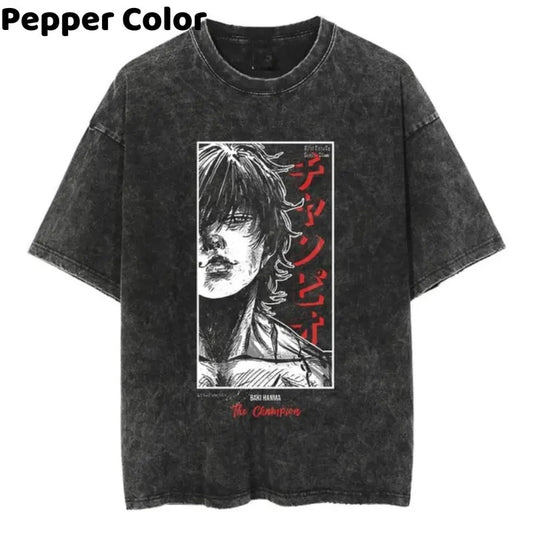 Baki Shirt, Strongest Man Alive Shirt, Anime Shirt, Manga Shirt, Baki Hanma Shirt Menswear Top Menswear Top Underwear Tshirt Streetwear Human Tropical Shortsleeve