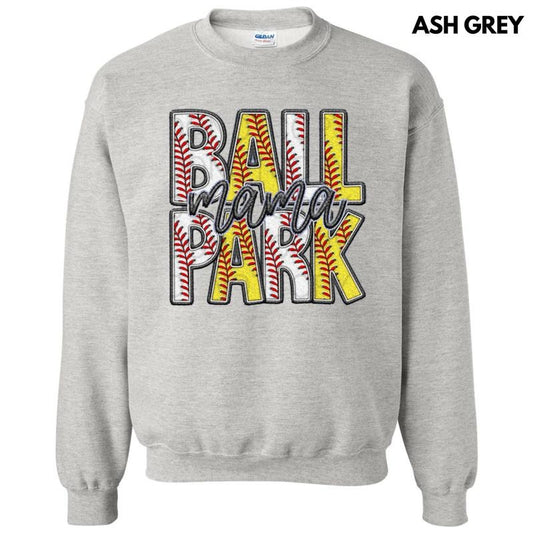 Ball Park Mama Faux Embroidery Sweatshirt