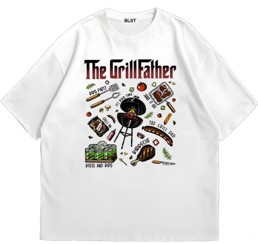 Barbecue Dad T-Shirt Classic 90s Retro Cool and Casual Urban Look Recycled Cotton Graphic