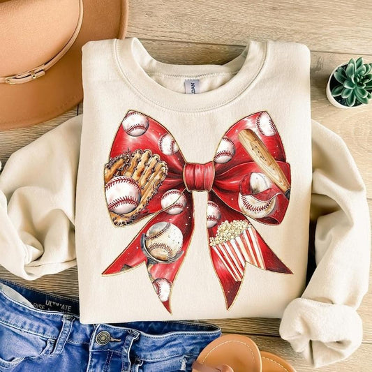 Baseball Coquette Bow Game Day Mom ,Baseball Mama  Sweatshirt Classic
