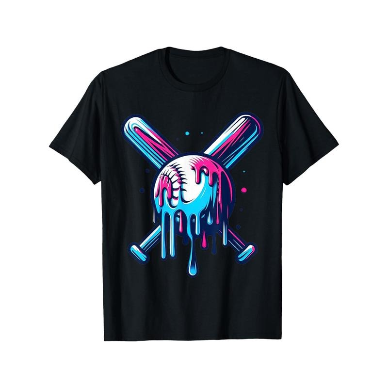 Baseball Fans Cross Made with Bats Men T-Shirt Funny Cool Pattern Tee Crew neck Short Sleeve Cotton Mans Casual Shirts Lightweight Breathable Tees Home wear Mens T Shirts Tops For Man Sport Undershirt Summer Top Fashion Streetwer made in usa