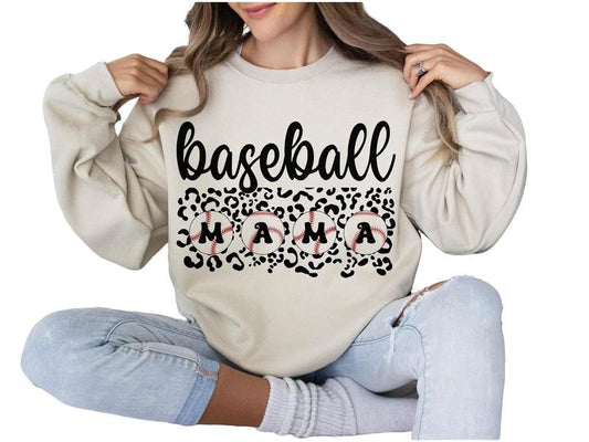 Baseball Mama Sweatshirt, Leopard Baseball Mama, Mama Sweater, Mama Baseball Shirt Gift, Mom Sweatshirt, Mother's Day Gift, Unisex Sweatshirt, Long Sleeve Crewneck Tee, Mom Gifts Sweater, Gifts For Birthday