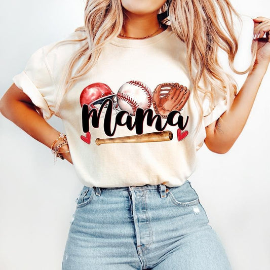 Baseball Mama T-Shirt-sweatshirt-hoodie, Doodle Baseball T-Shirt, Sports T-Shirt, Baseball Mom, Hearts, Baseball Glove, Game Day, tshirt hot trend 2025