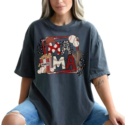 Baseball Mama T Shirt, Family Baseball Tee, Sports Mom's, Baseball Mama Shirt, Unisex T-Shirt, Mommy Mama From Daughter Kids, Short Sleeve Tee Shirt, Gifts For Mother, Gifts For Birthday Fit Top