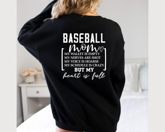 Baseball Mom Sweatshirt, Sport Mom Sweatshirt, Baseball Sweatshirt, Baseballer Mom Sweatshirt, Baseball Game Fan Gift, Game Day Sweatshirt
