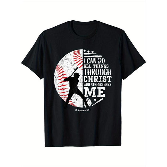 Baseball Players T-Shirt for The Youth, Soft Fabric, Breathable, Comfortable Short Sleeve Tees Perfect for Summer, Birthday Gift to Teens made in usa