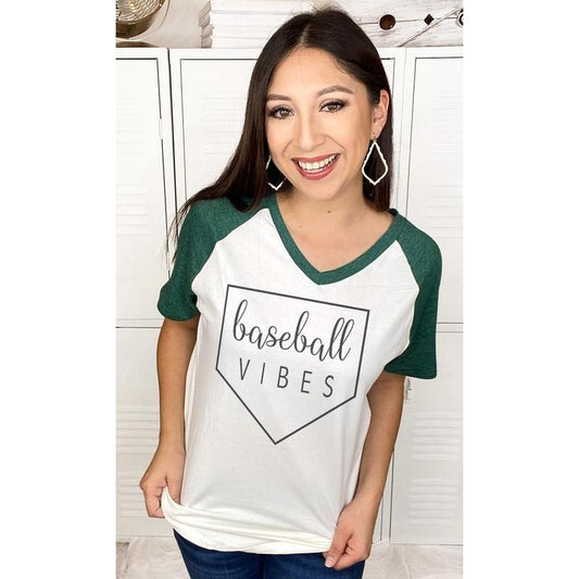 Baseball Vibes V-Neck Shirt