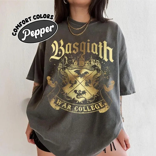 Basgiath War College Retro Comfort Colors Shirt, Fourth Wing Merch, Riders Quadrant Shirt, Fly Or Die Tee, Onyx Storm New Merch