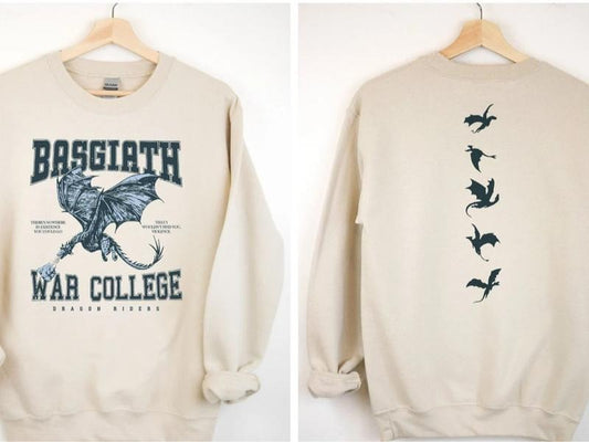 Basgiath War College Sweatshirt, Basgiath 2 Sided Tee, Dragon Riders Tee, Fly Or Die Tee, Riders Quadrant Tee, Fourth Wing Tee, Women Gift
