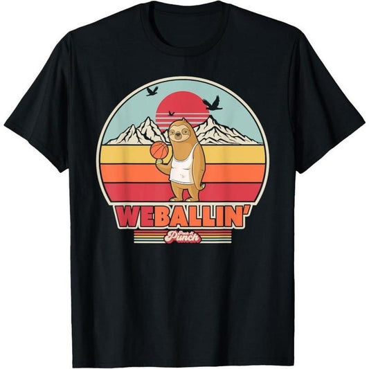 Basketball Sloth Shirt Vintage T-Shirt Made in USA