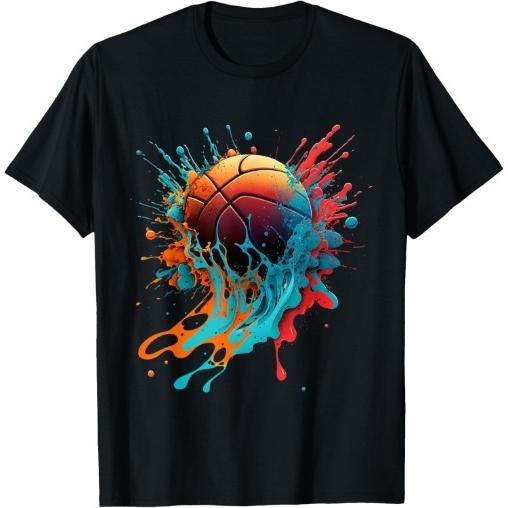 Basketball Splash Baller Basketball Player Team Player T-Shirt Made in USAstyle{n002}2