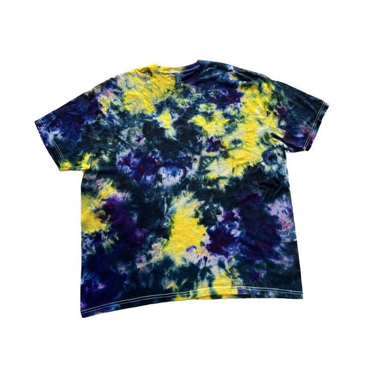 Batty Boop Tie Dye Short Sleeve Black Purple Yellow Shirts Unisex Sizing Small to 5X Casual 100% Cotton Spooky Season  Tops
