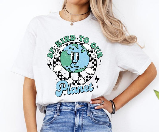 Be Kind To Our Planet Shirt, Be Kind To The Planet Shirt, Sea Plastic Free Tee, Unisex T-Shirt, Gifts For Male Men Him, Short Sleeve Tee Shirt, Gifts For Birthday Mothers Day Christmas Anniversary