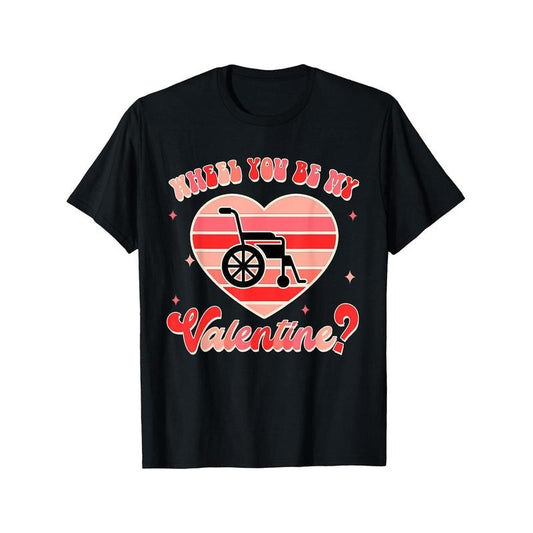 Be My Valentine" Men's T-Shirt - Funny Graphic Print, Soft Cotton, Short Sleeve Casual Tee for Boyfriend or Husband made in usa