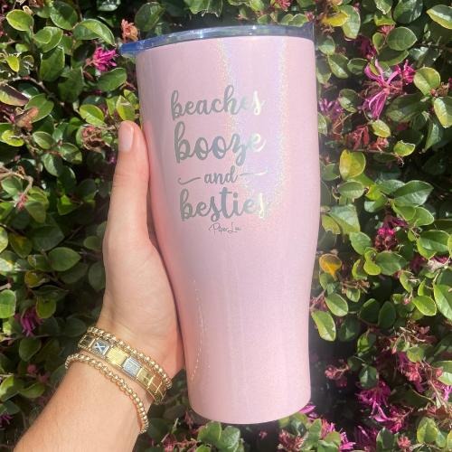 Beaches Booze And Besties Tumbler