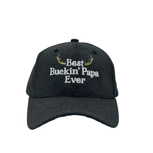 Best Buckin Papa Ever Hat Funny Graphic Fathers Day Gift Cap Funny Hats Sarcastic  Funny Hunting  Novelty Caps for Men Standard