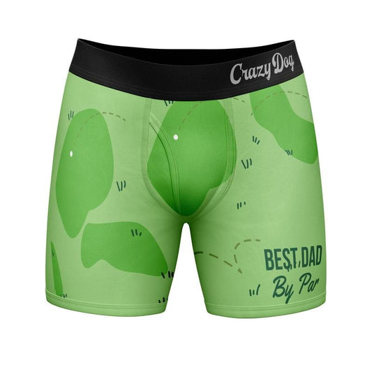 Best Dad By Par Mens Boxers Funny Father's Day Gift Golf Lover Novelty Underwear Funny Graphic Boxers Dad Joke  Funny Golf  Mens Novelty Boxer Briefs Dad by Par