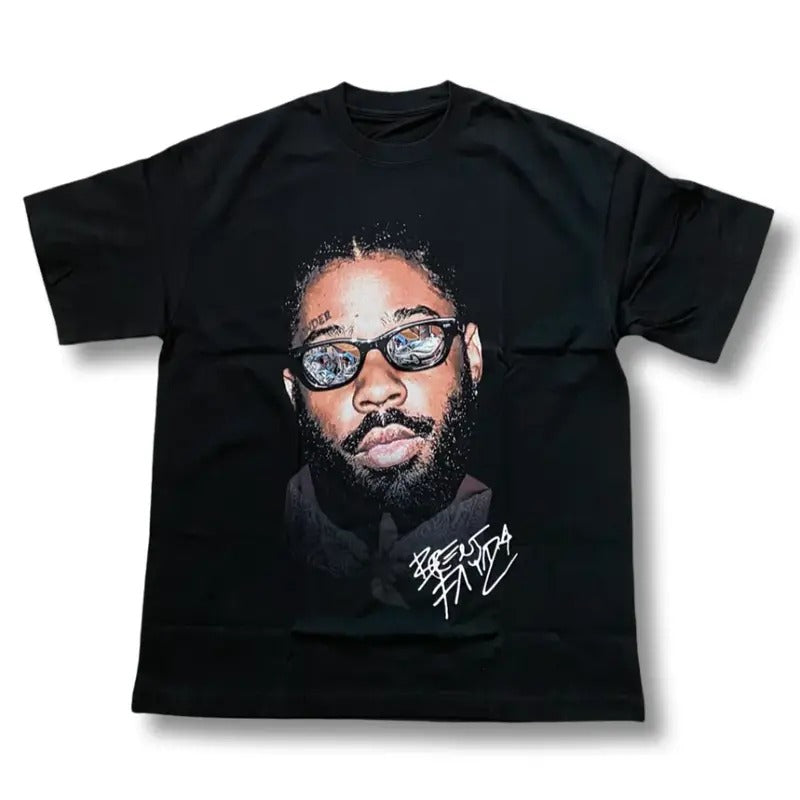 Big Face Brenttt Faiyaz Graphic T-Shirt - Short Sleeve, Graphic Design, Casual Style, Ideal for Everyday Wear