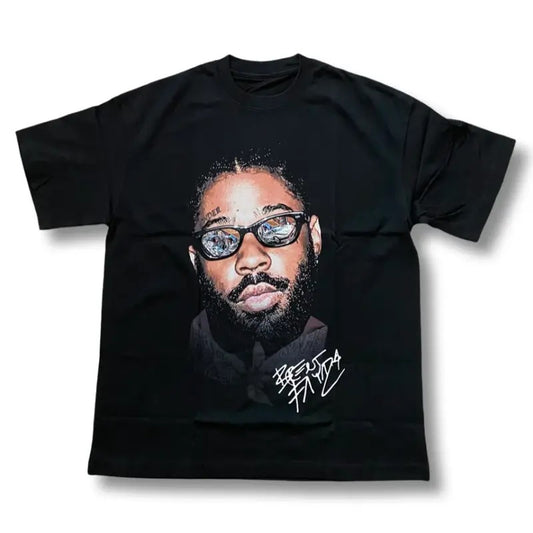 Big Face Brenttt Faiyaz Graphic T-Shirt - Short Sleeve, Graphic Design, Casual Style, Ideal for Everyday Wear