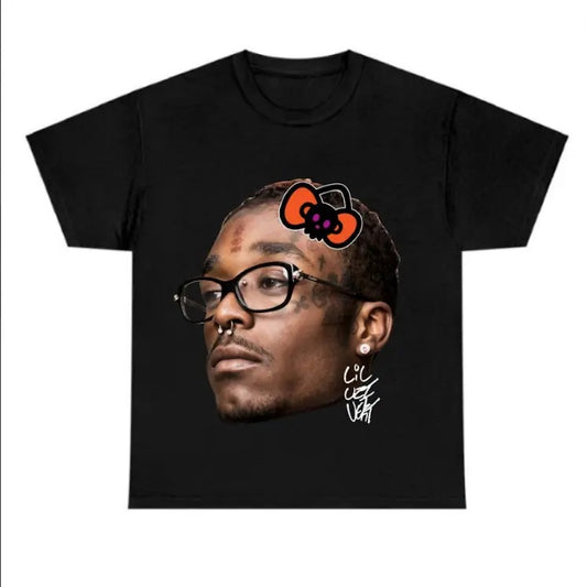 Big Face Lil Uzii Halloween Cute Black Shirt Cotton