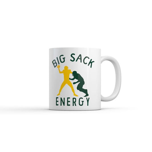 Big Sack Energy Mug Funny Sarcastic Football  Graphic Novelty Coffee Cup-11oz Funny Coffee Mugs Ceramic Printed Drinkware Cup