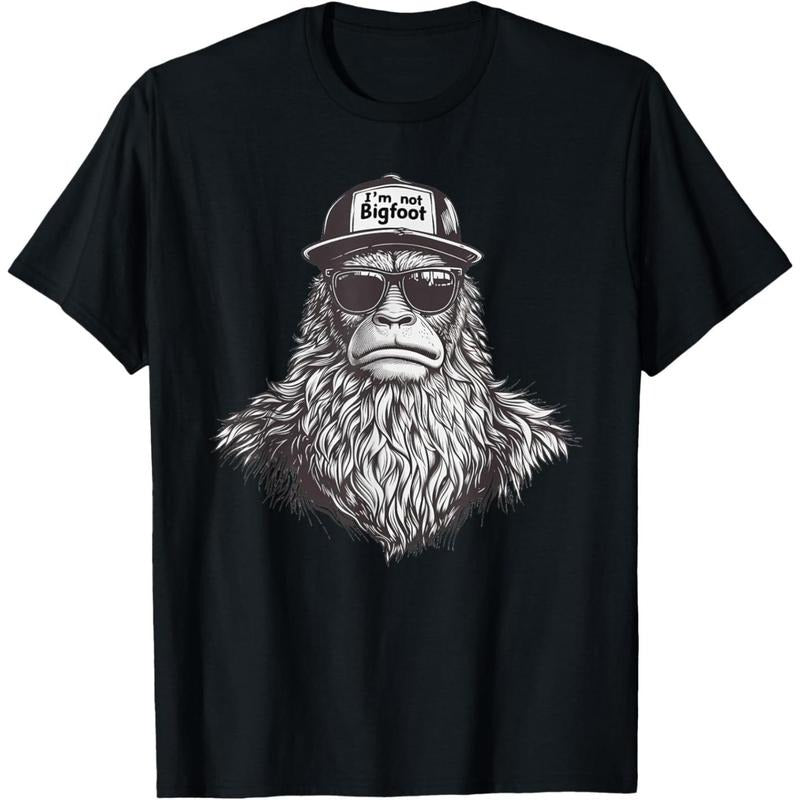 Bigfoot In Disguise Sunglasses Trucker Hat I'm Not Sasquatch T-Shirt made in usa