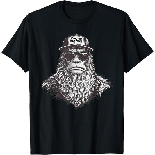 Bigfoot In Disguise Sunglasses Trucker Hat I'm Not Sasquatch T-Shirt made in usa