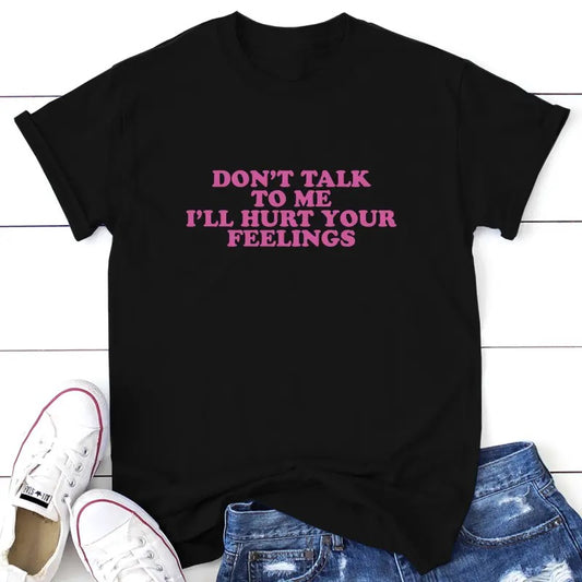 Don't Talk To Me Apparel, Proudly Printed In The USA, Tee,  Gray / White / Blue / Black #sassy #cute