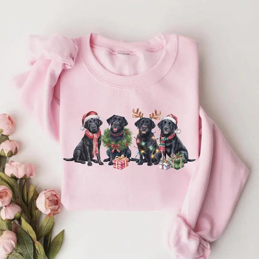 Black Labrador Sweatshirt, Xmas Dog Shirt, Christmas Dog Sweatshirt, Dog Mom Shirt, Dog Lover Gift, Funny Holiday Shirt, For Men, For Women