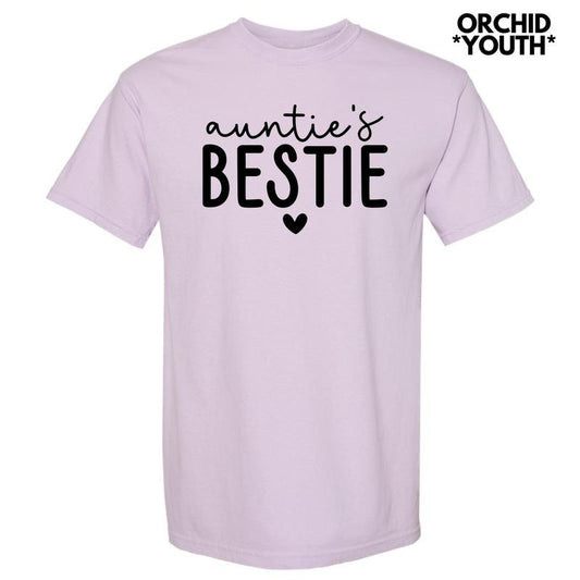 *** Black Simple Auntie's Bestie Comfort Colors T-Shirt (Youth) 'NLB'