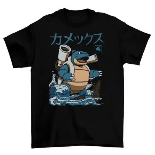 Blastoise Kaiju Water Type Pokemon Unisex Graphic T-Shirt, Gift for Him for Her,  Anniversary Shirt, Gift for Friends Menswear Top  Streetwear