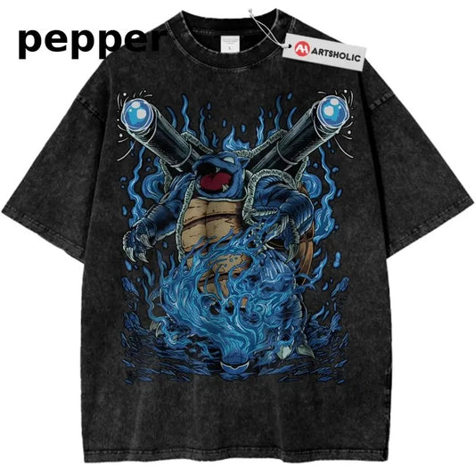 Blastoise Shirt, Pokemon Shirt, Anime Shirt, Vintage T-Shirt Menswear Top Underwear Tshirt
