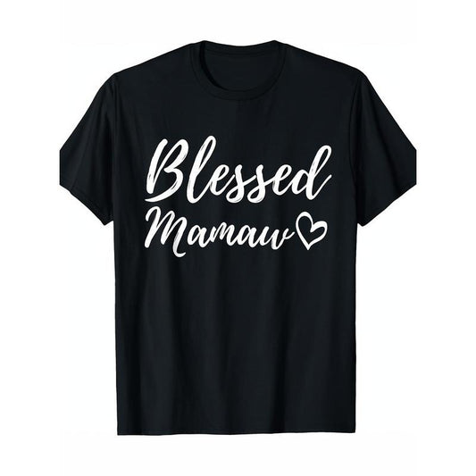 Blessing Mom's Shirt Christmas Family Matching Thanksgiving T-Shirt - Preferred Premium Cotton, Illustrator Printed T-Shirt, DIY Multipurpose Goods, Spring, Summer, Fall and Winter, Best Gift Ideas for Christmas Made in USA