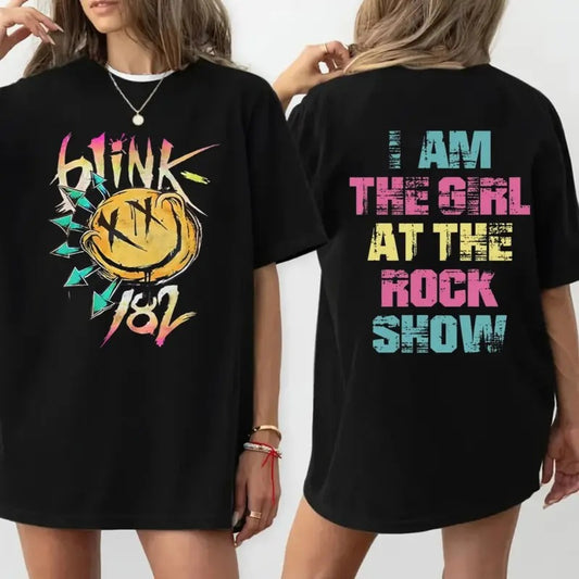 Blink 182 Shirt, I'm The Girl At The Rock Show Shirt, Arrow Smiley Retro Shirt, Blinks Shirt, Punk Rock Tee, Trending Shirt, Unisex Short Sleeve Tee Shirt