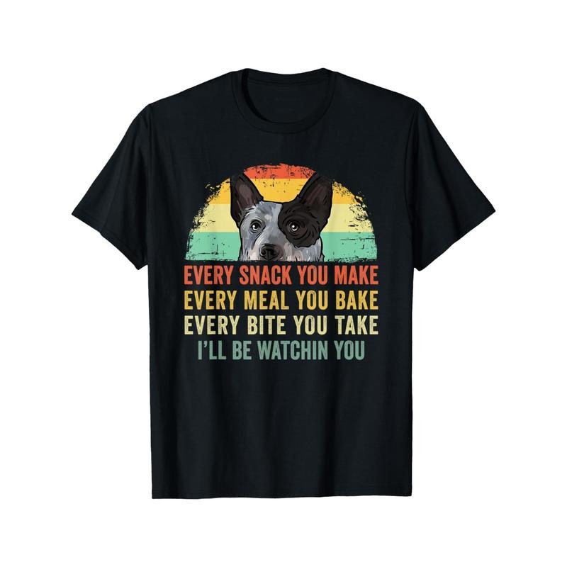 Blue Heeler Lover's Delight: Men's Cotton T-Shirt with Australian Cattle Dog Print - Casual, Loose Fit, Round Neck, All-Season Wear  made in usa